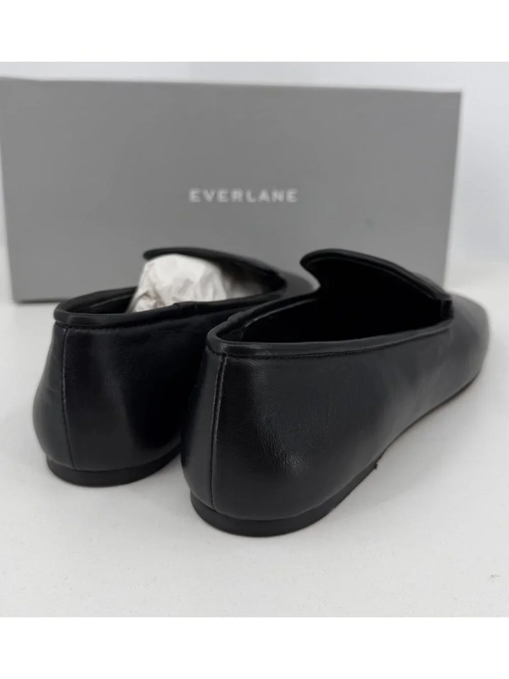 Everlane Italian Leather Day Loafer in BLACK size 5 Women's Slip-on Flat